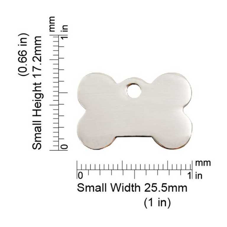Abmessungen de la médaille Red Dingo acier inoxydable 2BN - Small