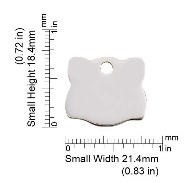 Abmessungen de la médaille Red Dingo acier inoxydable 2CF - Small