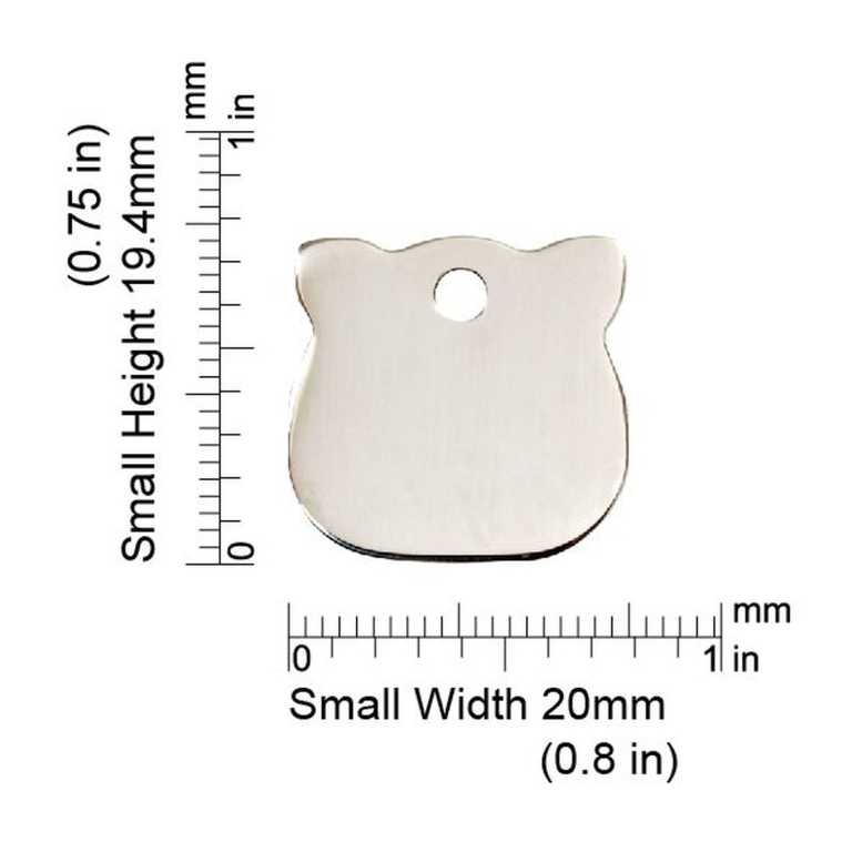 Abmessungen de la médaille Red Dingo acier inoxydable 2CH - Small