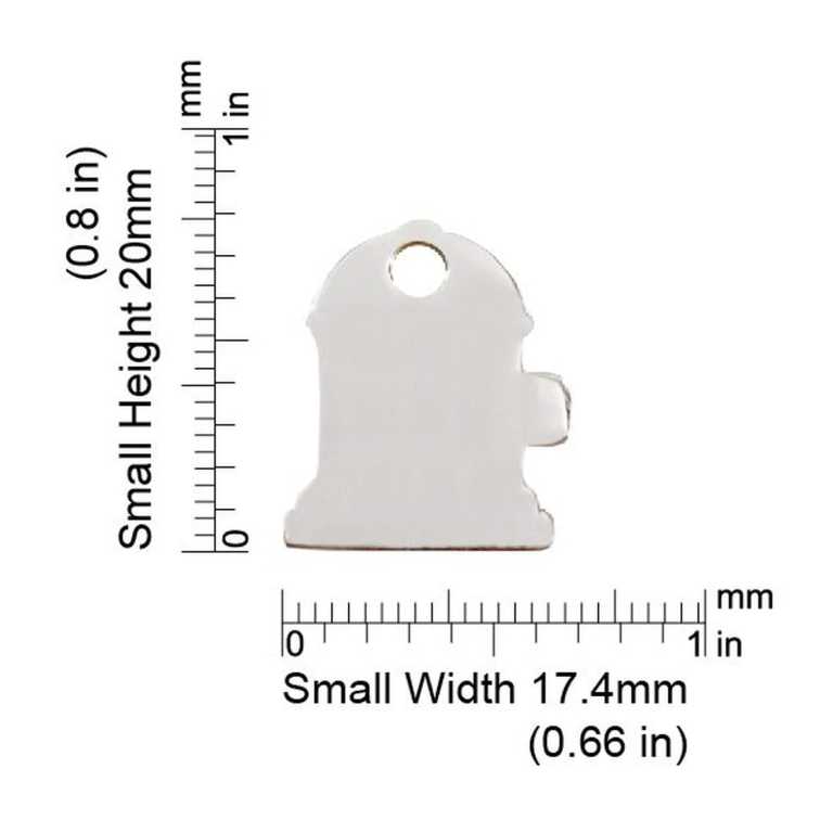 Abmessungen de la médaille Red Dingo acier inoxydable 2FH - Small