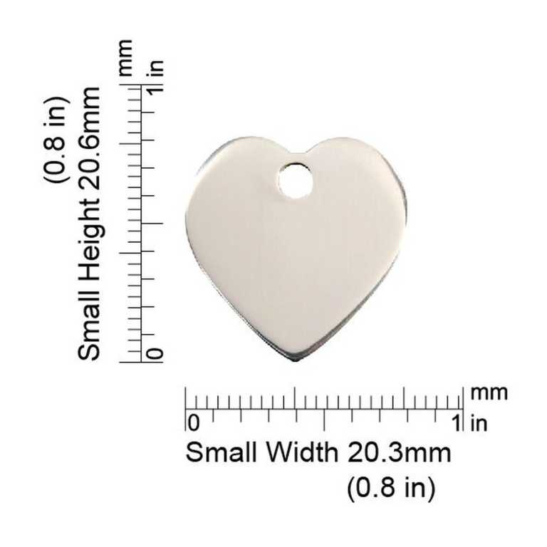 Abmessungen de la médaille Red Dingo acier inoxydable 2HT - Small