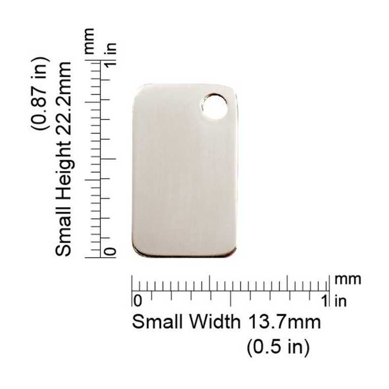 Abmessungen de la médaille Red Dingo acier inoxydable 2RT - Small