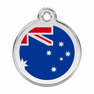 Hundemarke Australische Flagge Dunkelblau L