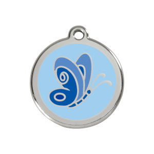 Hundemarke Schmetterling Hellblau Größe M