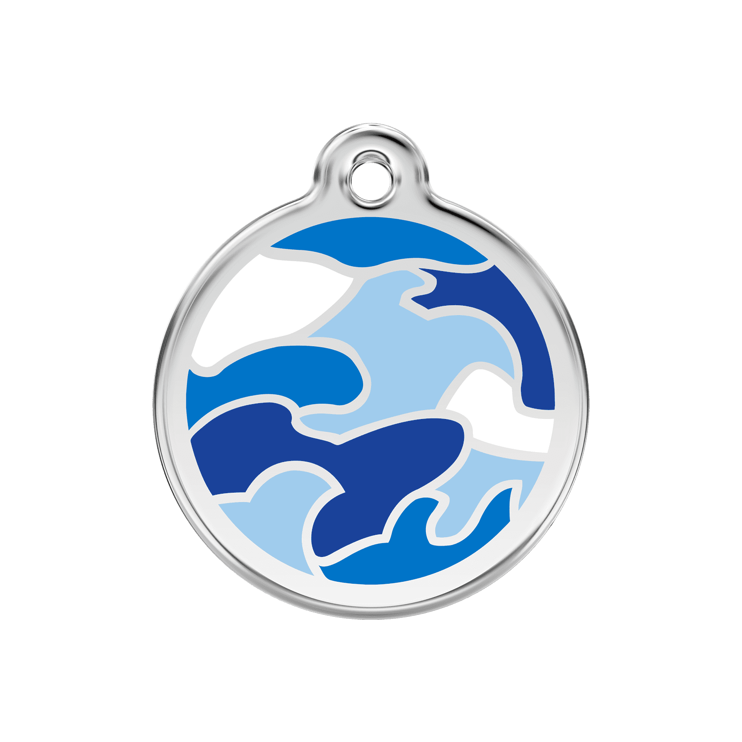 Vue avant - Médaille personnalisable pour chien Red Dingo Camouflage Bleu foncé - Größe M