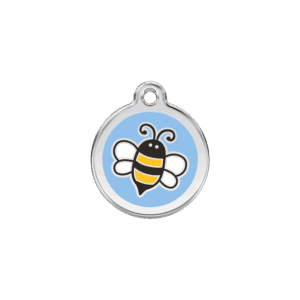 Katzenmarke Hummel Hellblau Größe S aus Emaille und Edelstahl