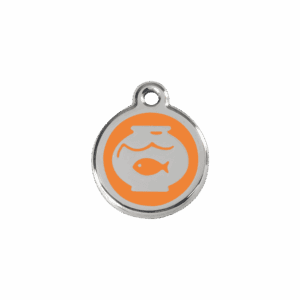 Katzenmarke Fischglas Orange S – Emaille & Edelstahl