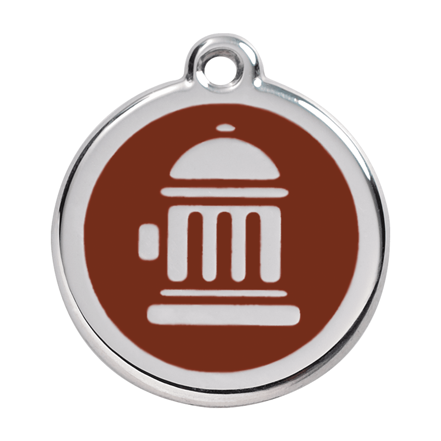 Vue avant - Médaille personnalisée pour chien Red Dingo Bouche d'incendie brun - Größe L