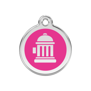 Hundemarke Feuerhydrant Pink Größe M