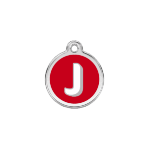 Katzenmarke Buchstabe J Rot Größe S