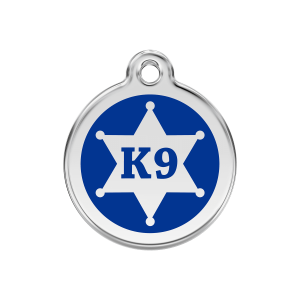Hundemarke K9 Sheriff Dunkelblau Größe M