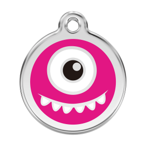 Hundemarke Monster Pink Größe L