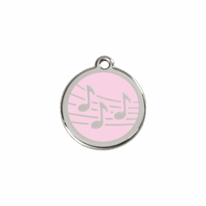 Katzenmarke Musik Rosé S aus Emaille und Edelstahl