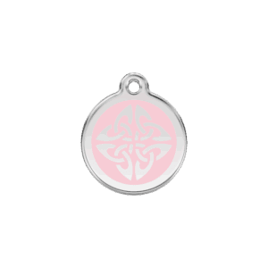 Katzenmarke S Tribal Pfeile Rosa Emaille & Edelstahl