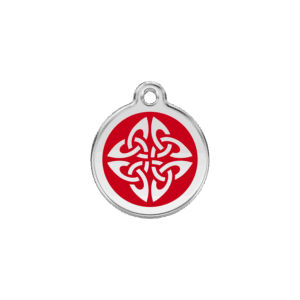 Katzenmarke S Rot Tribal Pfeile aus Emaille und Edelstahl