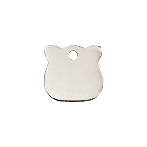 Katzenmarke Katzenkopf Edelstahl flach klein