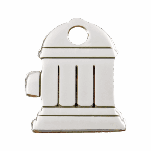 Hundemarke groß aus Edelstahl mit Hydrant-Motiv