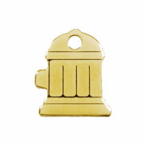 Hundemarke flaches Messing Hydrant Größe M