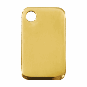 Rechteckige Hundemarke aus flachem Messing Größe L