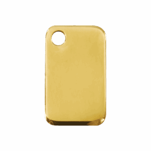 Rechteckige flache Hundemarke aus Messing Größe M