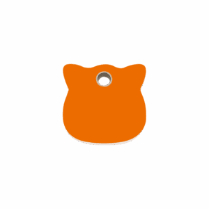 Katzenmarke Katzenkopf Kunststoff flach Orange, klein