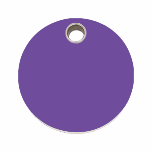 Hundemarke Kreis Kunststoff Flach L Violett