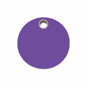 Hundemarke Kreis Kunststoff Flach Violett Größe M