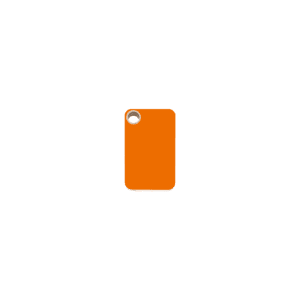 Katzenmarke rechteckig Kunststoff flach Orange S