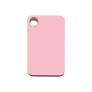 Hundemarke rechteckig flacher Kunststoff rosa Größe M