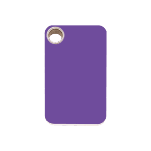 Hundemarke rechteckig flacher Kunststoff violett Größe M