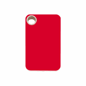 Hundemarke rechteckig flacher Kunststoff rot Größe M