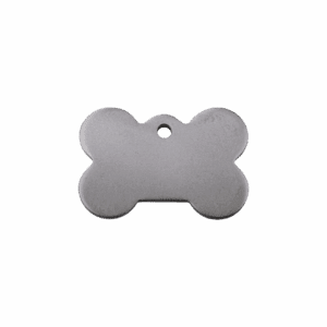 Für Katze oder kleinen Hund: Katzen- und kleine Hundemarke Knochen Titan flach S