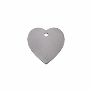 Katzenmarke Herz Titan flach klein