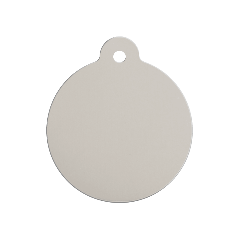 Vue arrière - Médaille personnalisée pour chien Red Dingo cœur orange en émail et acier inoxydable - Größe M